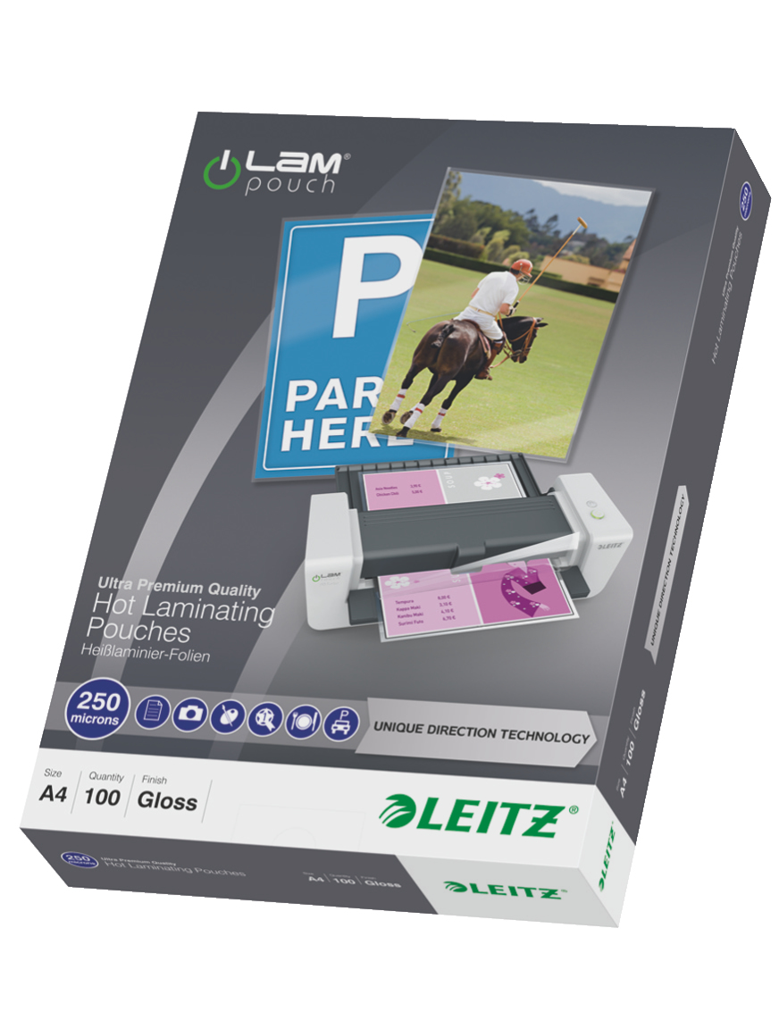 LEITZ Laminierfolien UDT glänzend für A4 250 micron, 100 St.