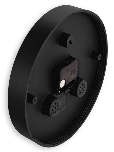 hama Wanduhr Capri weiß schwarz Kunststoff, Ø 25,0 cm