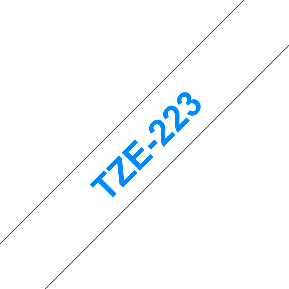 TZE-223 LAMINATED TAPE 9MM 8M BLUE ON WHITE