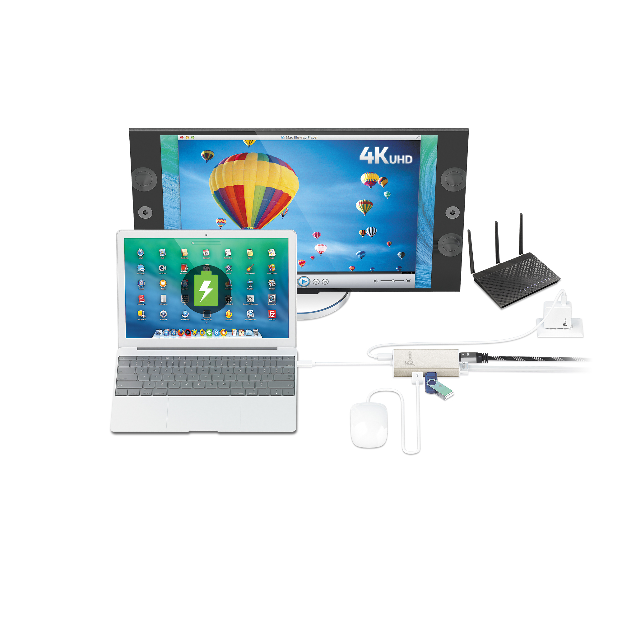 USB-C MULTI-ADAPTER - HDMI/ETHERNET/USB 3.1 HUB/PD 2.0