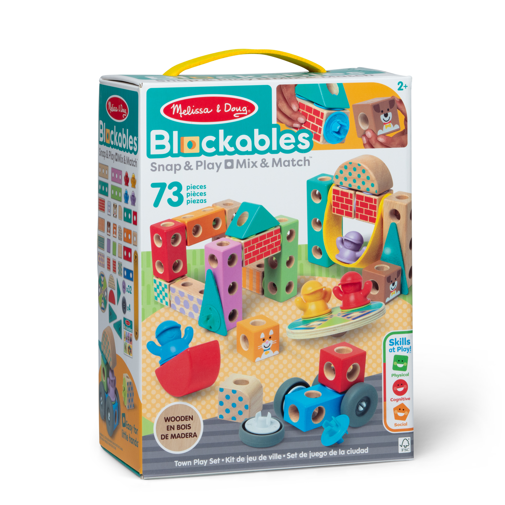 Melissa & Doug - Blockables Stadt Spielset, Konstruktionsspielzeug