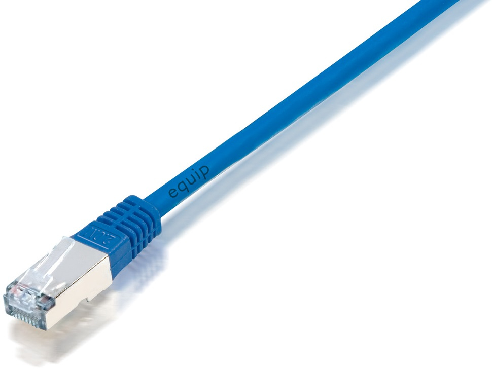 equip CCA Patchkabel F/UTP 2xRJ45 Cat.5e blau 0,5m