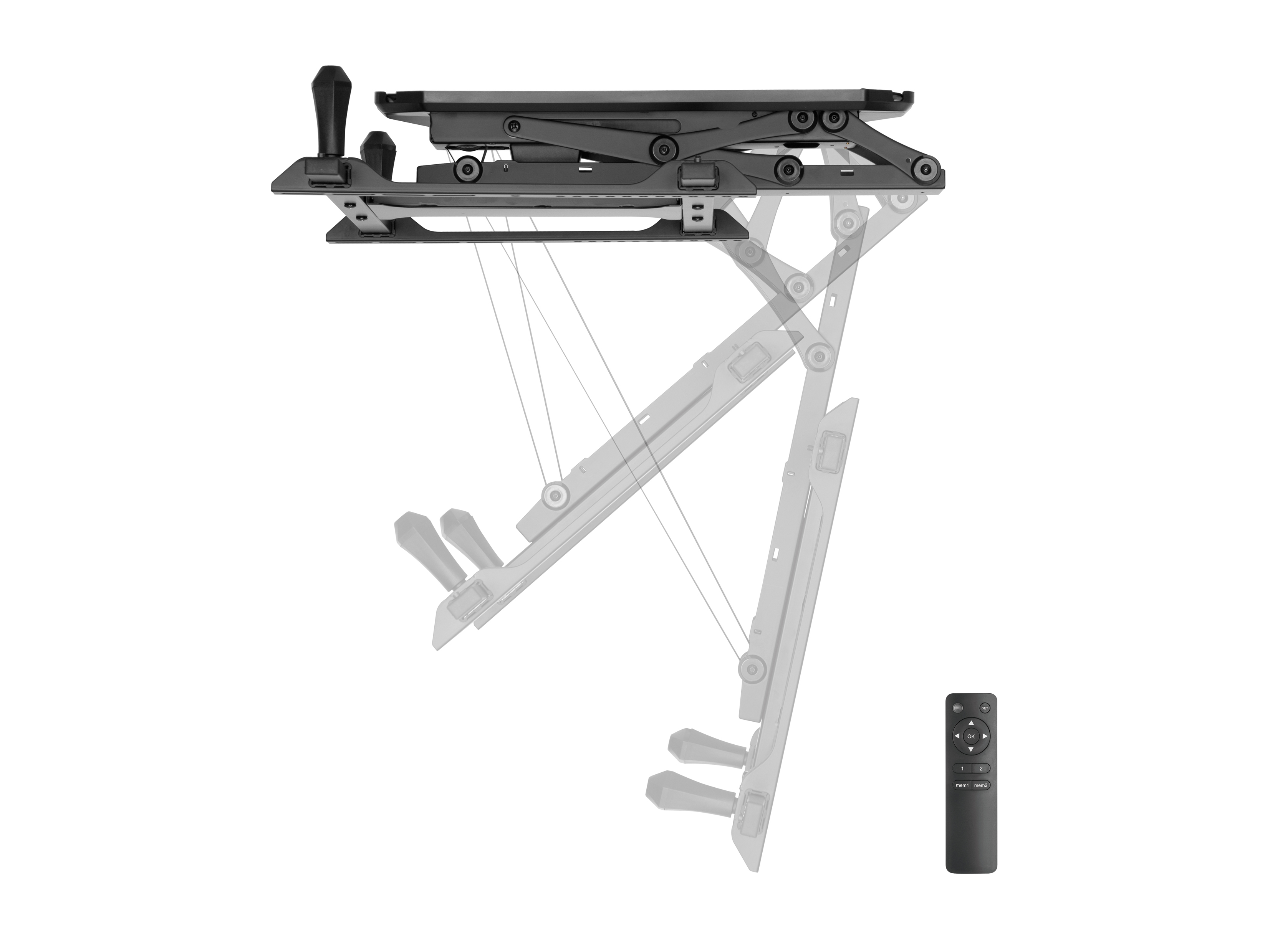 Equip Deckenhalterung 32-70/1TFT 35Kg elektr.+Fernb. sw lite Retail