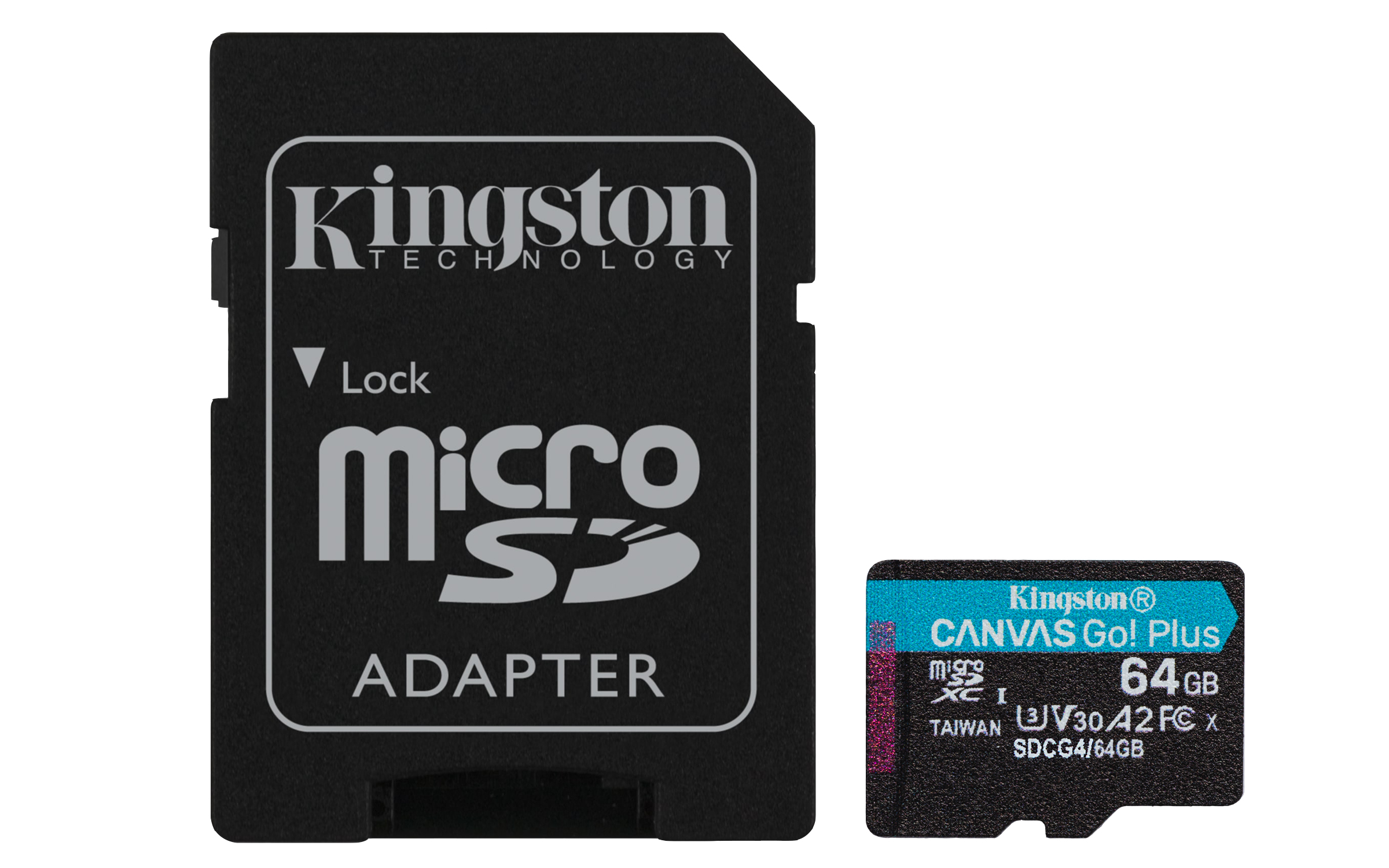 SD MicroSD Card 64GB Kingston SDXC Canvas Go Plus retail