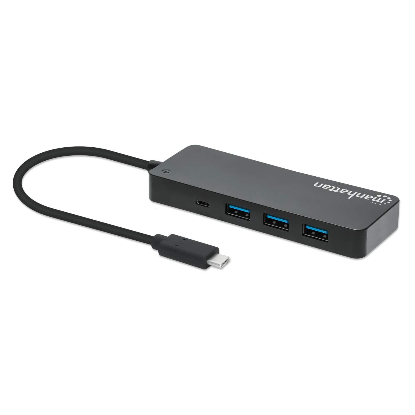 MANHATTAN 7-Port USB Hub C-Stecker A-Buchse 5Gbit/s schwar