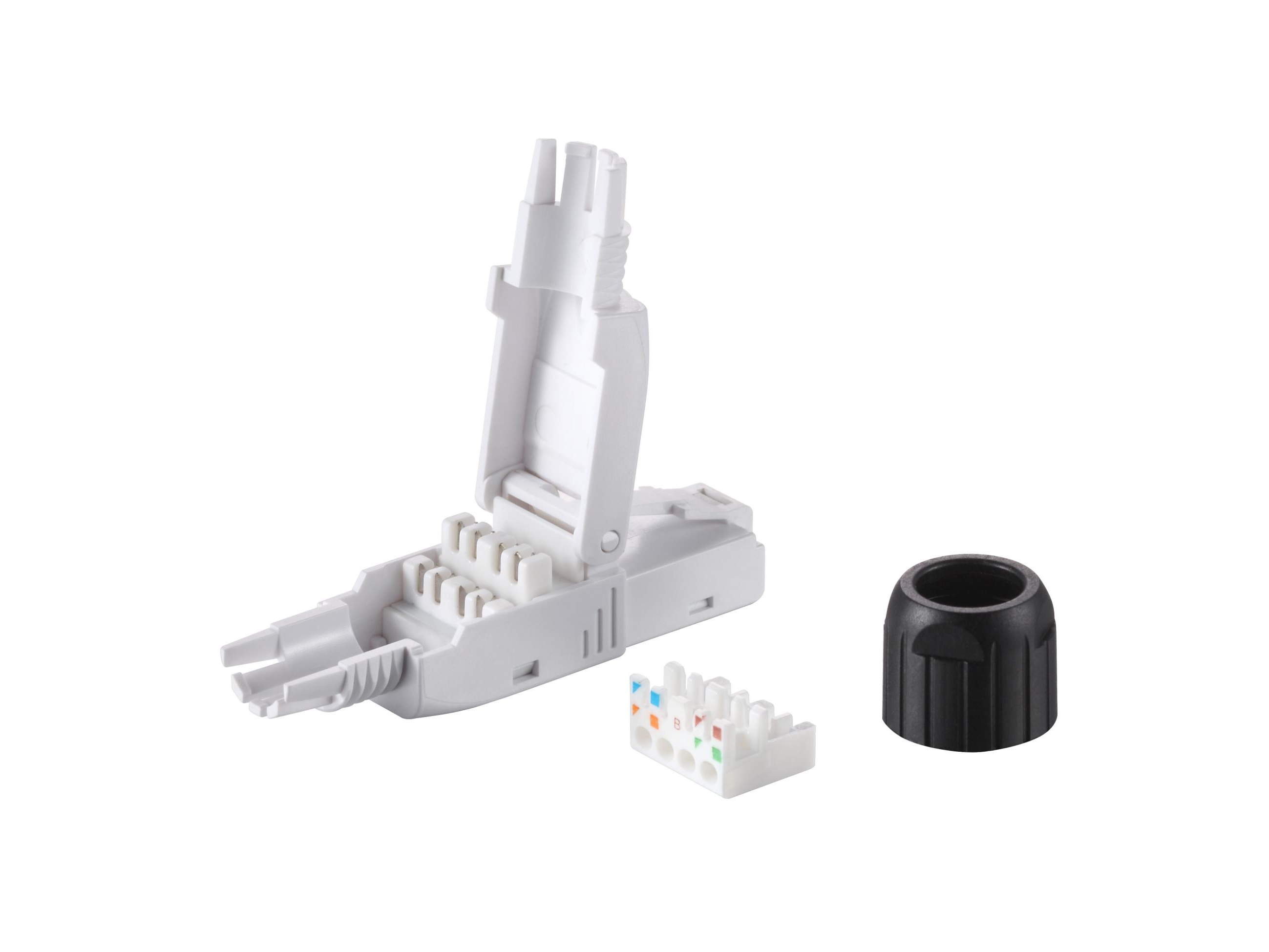 Equip Stecker Cat6a ungeschirmt RJ45 wzf. 5Stk weiß