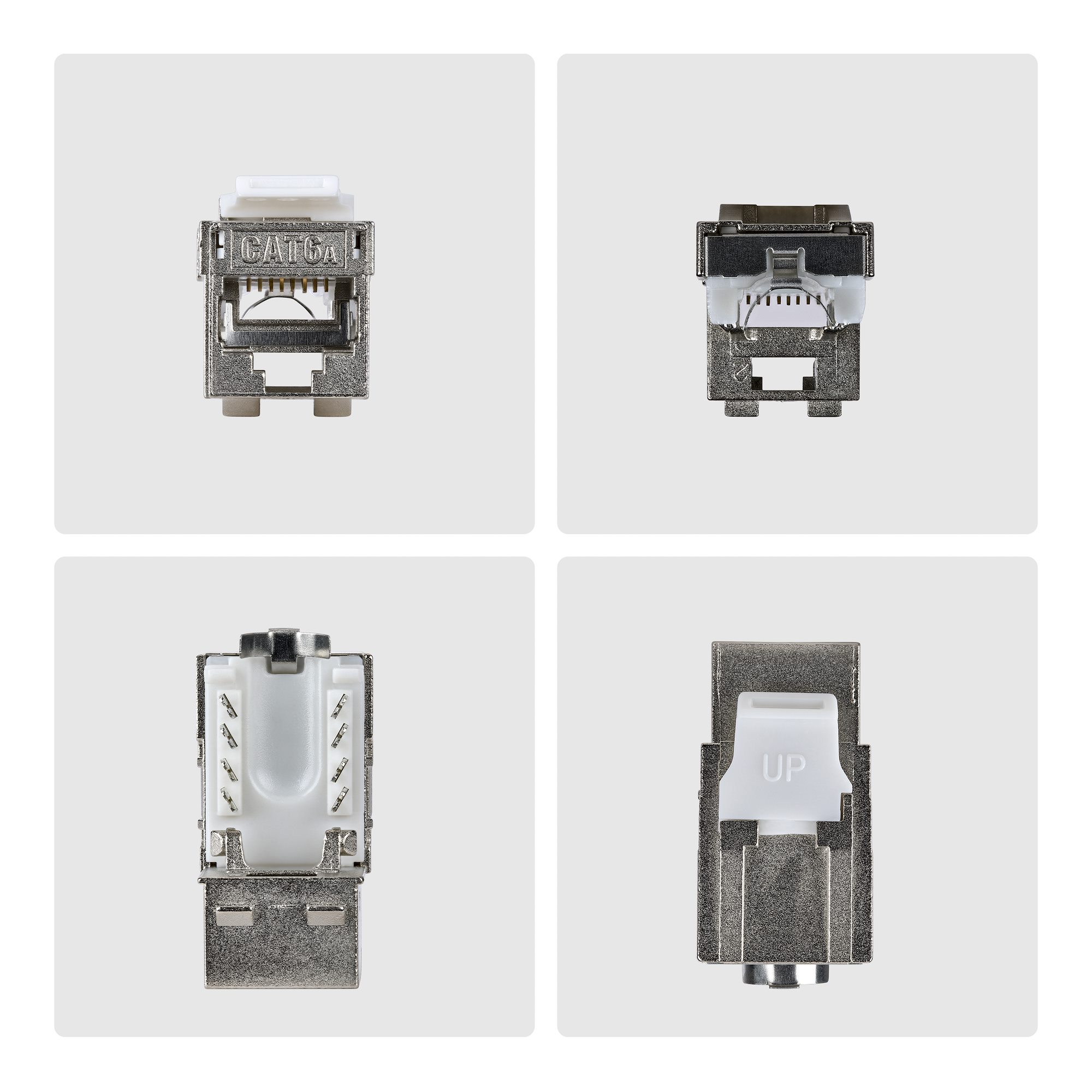CAT6A KEYSTONE JACK 10-PACK 10-PACK90-DEGREE/TOOLLESS/SHIELD