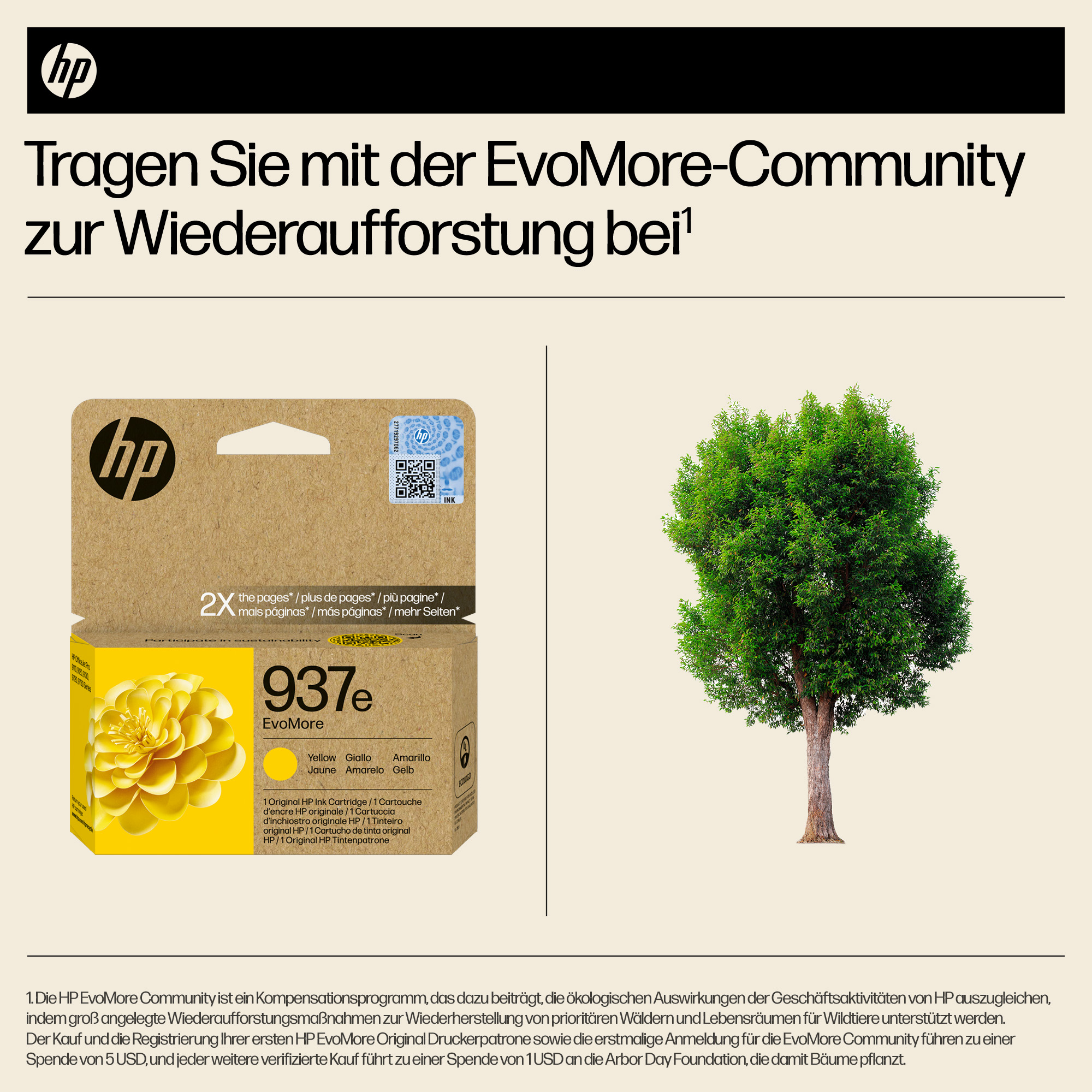 HP 937e Gelb Tintenpatrone EvoMore