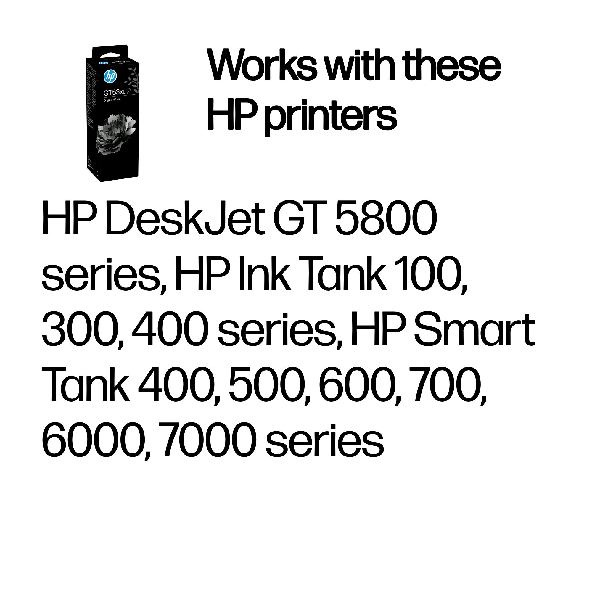 HP GT53 135ml Black Original Ink Bottle