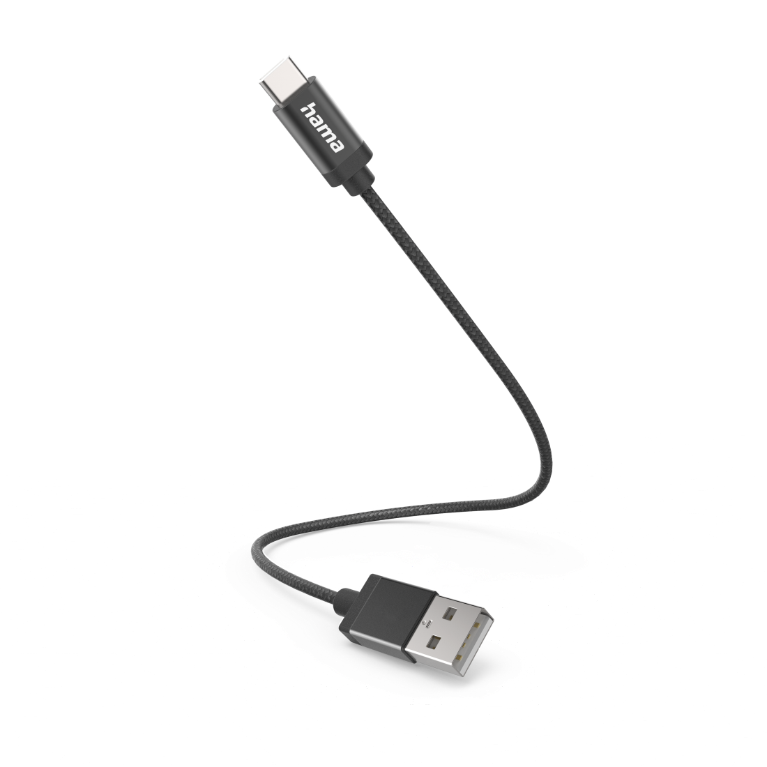 hama Ladekabel schwarz, Kabellänge: 0,2 m