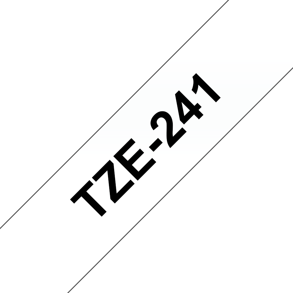 TZE-241 LAMINATED TAPE 18MM 8M BLACK ON WHITE
