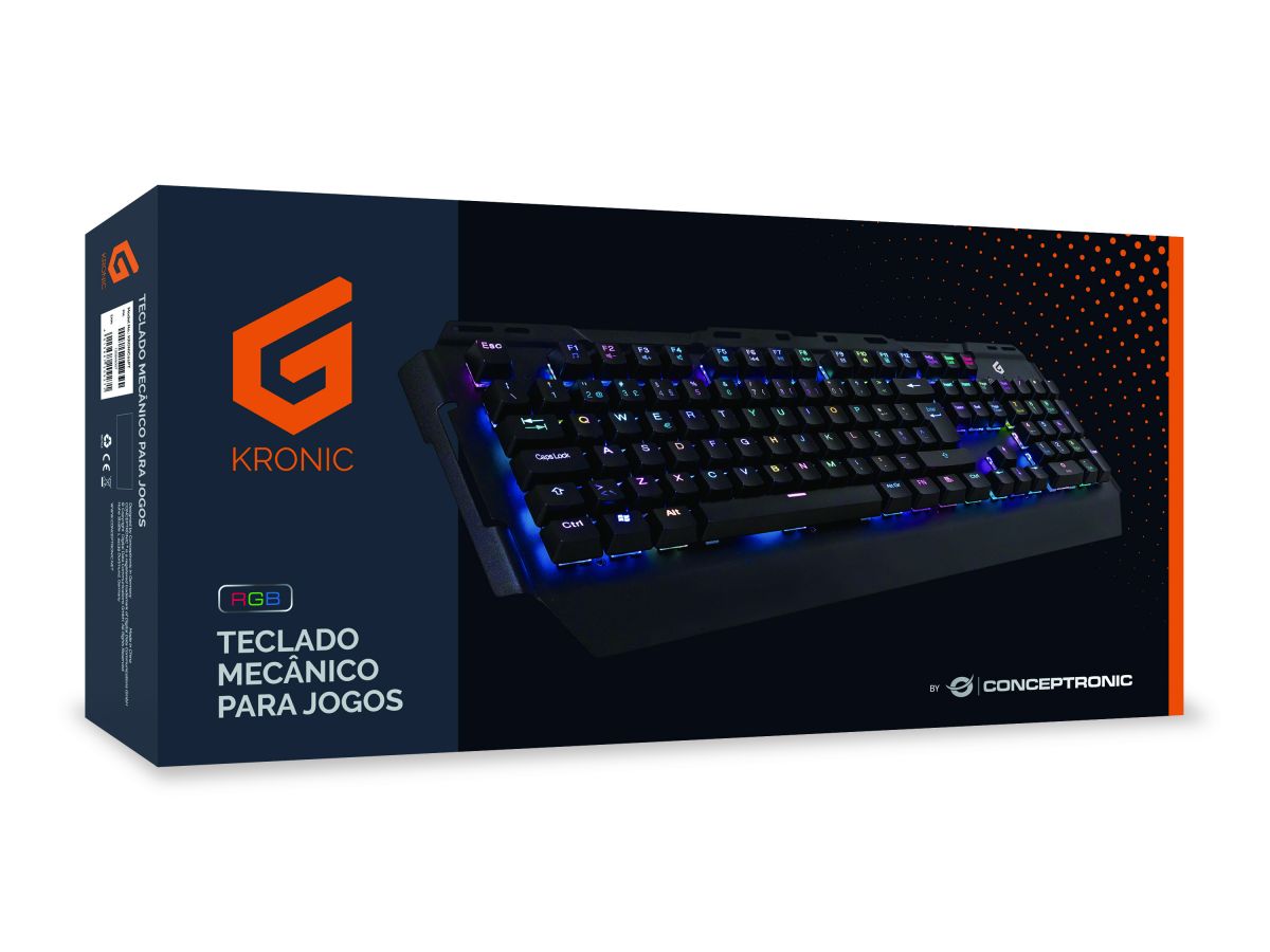 CONCEPTRONIC Gaming Tastatur Mechan./RGB Layout PT schwarz