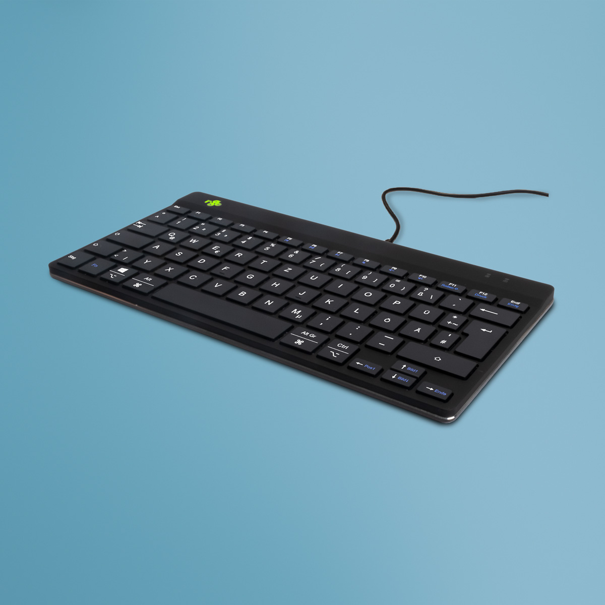 COMPACT BREAK KEYBOARD QWERTZ DE BLACK WIRED