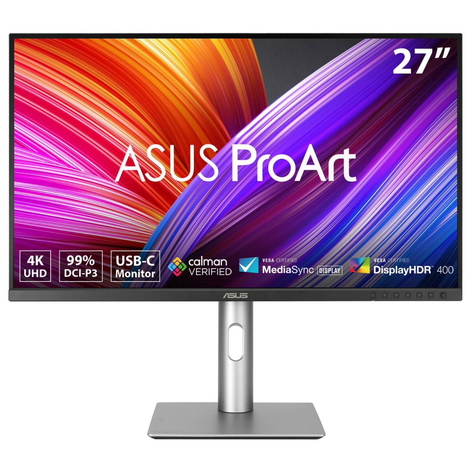 ASUS ProArt PA279CRV 68,58cm 27Zoll 4K UHD Monitor 16:9 IPS 3840x2160 ergonomic DisplayHDR 400 96W Speaker USB-C USB-Hub DP HDMI