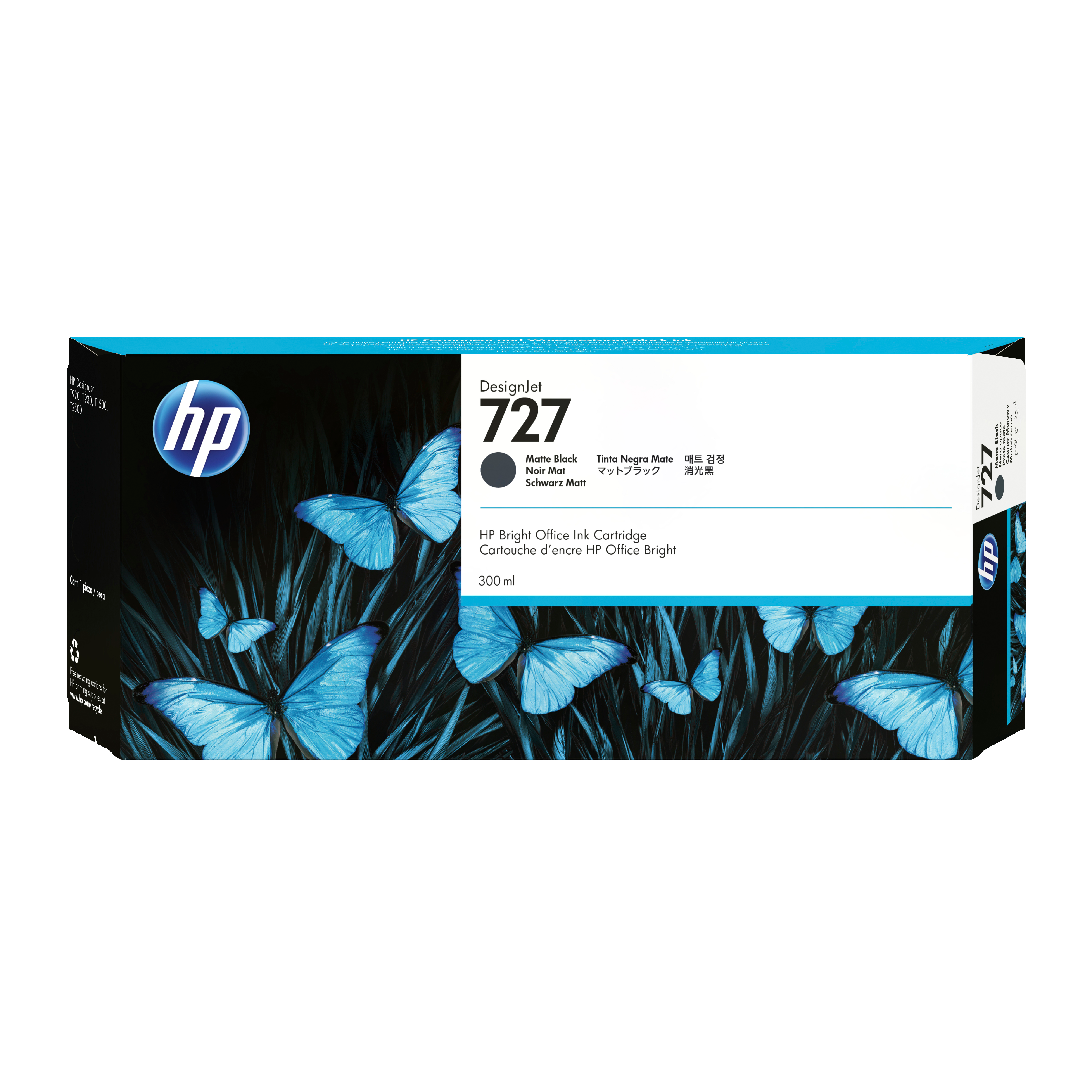 HP 727 Mattschwarz Tintenpatrone 300ml
