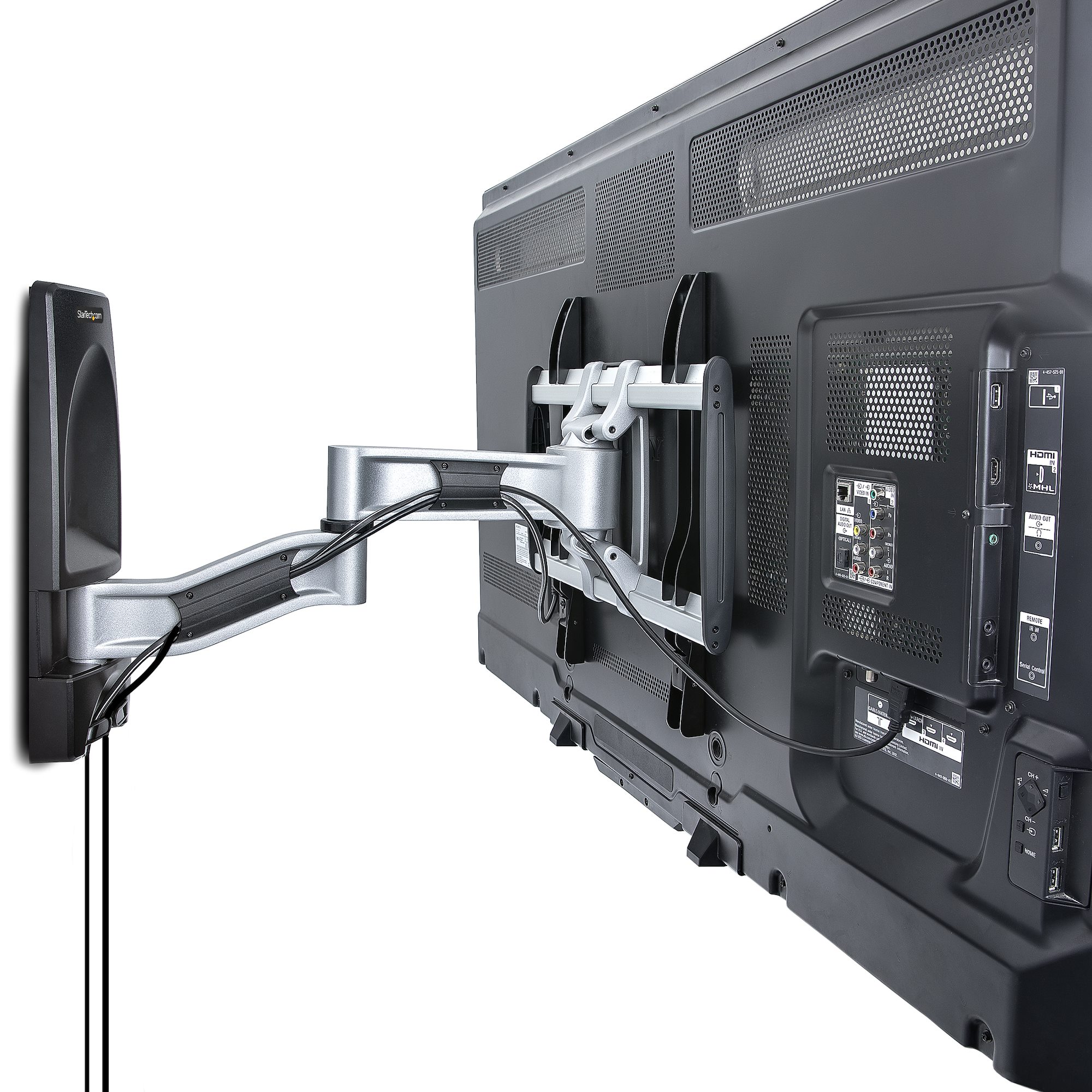 STARTECH.COM Schwenkbare TV Wandhalterung VESA Wandhalterung fur 66,04-165,1cm 26-65Zoll/45kg/Flat/Curved TVs Fernseher