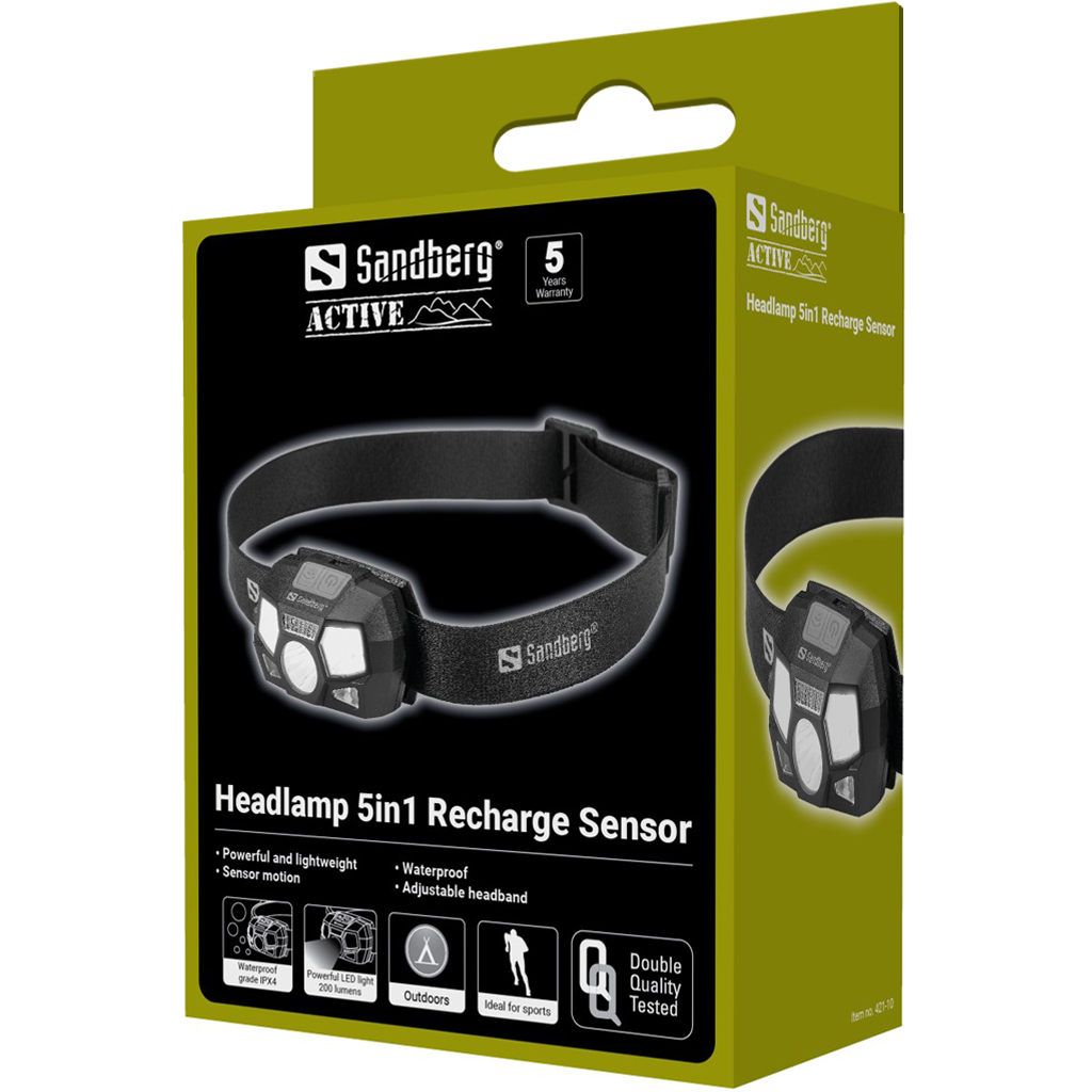 SANDBERG Headlamp 5in1 Recharge Sensor