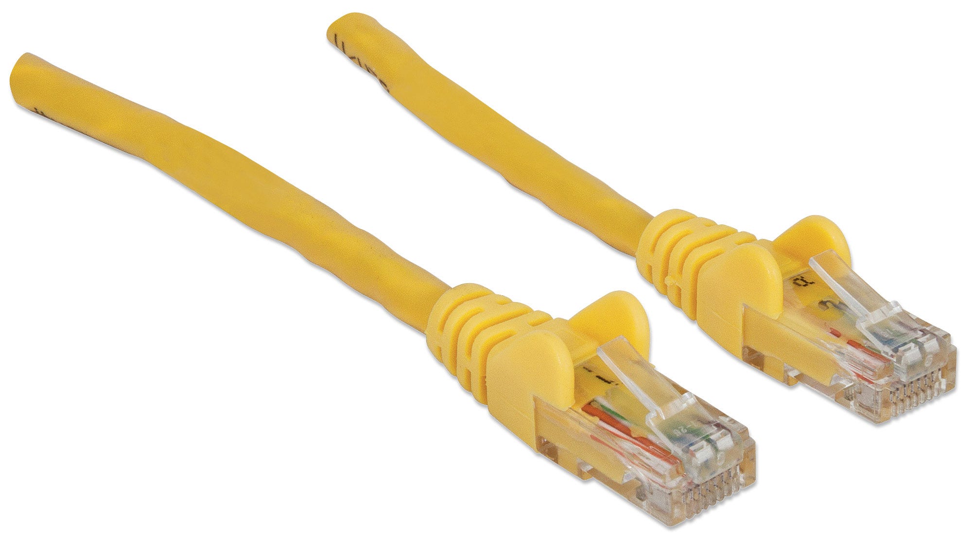 INTELLINET Netzwerkkabel Cat6 U/UTP 2,0m Gelb RJ-45 Stecker / RJ-45 Stecker Vergoldete Kontakte Polybeutel
