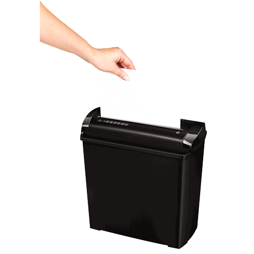 Fellowes Powershred P-25S Aktenvernichter mit Streifenschnitt P-1, 7 mm, bis 5 Blatt, schwarz