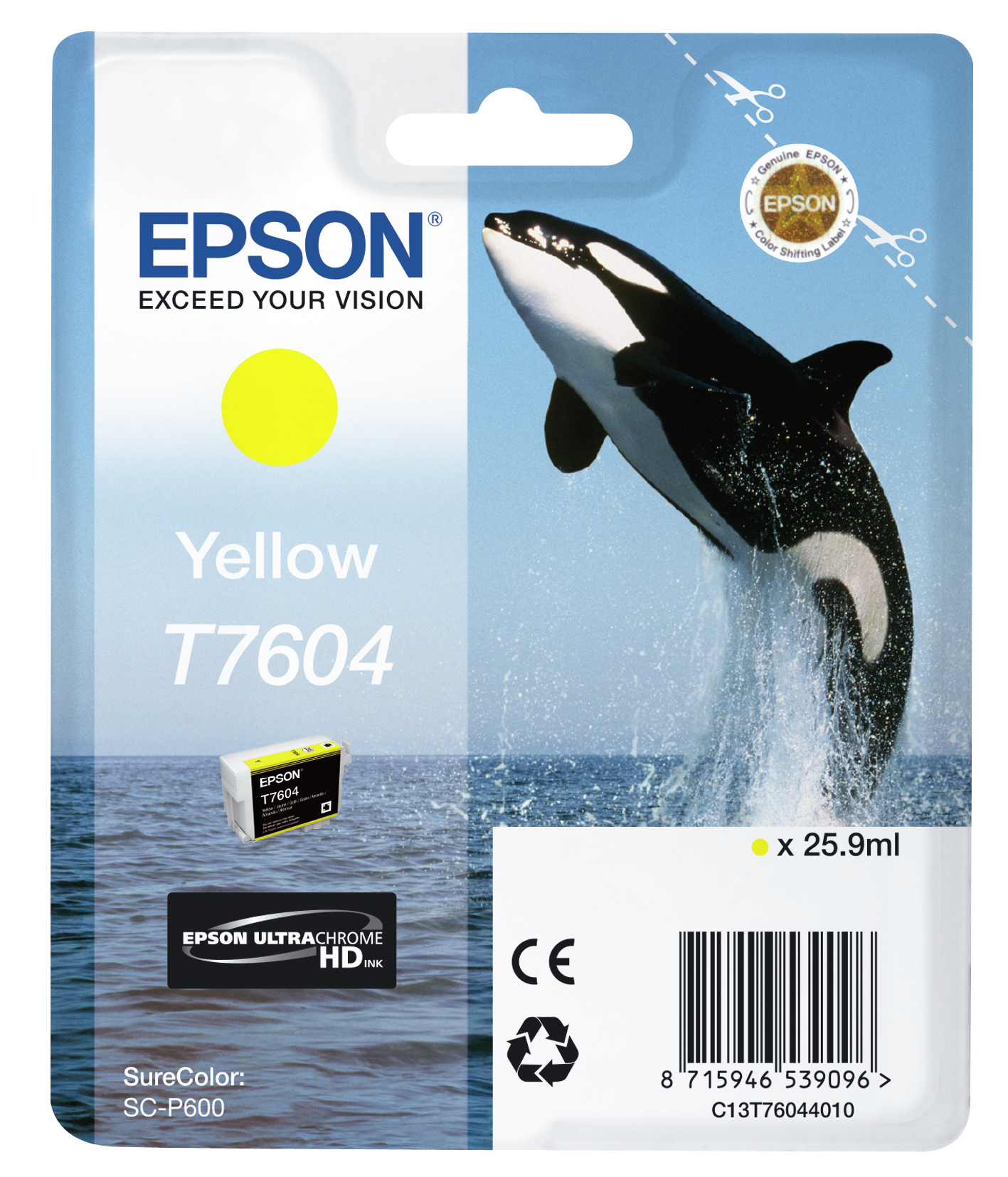 EPSON T7604 (Schwertwal) gelb Druckerpatrone