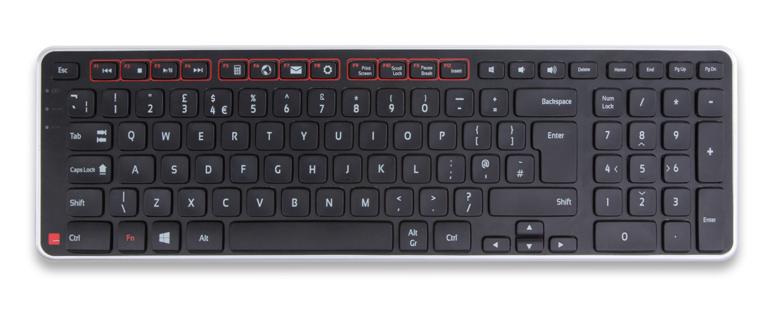 Contour Balance Tastatur wireless DE-Layout schwarz/silber retail