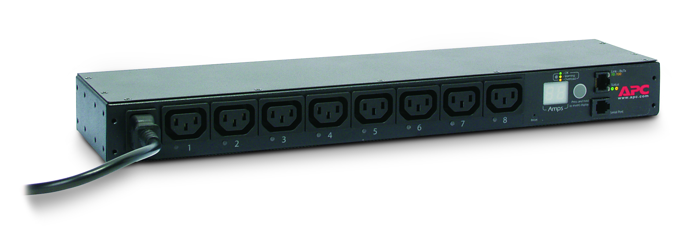 APC Switched Rack PDU AP7920B AC 200/208/230V 2300VA Ethernet input IEC 60320 C14 oc 8 power IEC 60320 C13 1U 19 1,9m cord BK