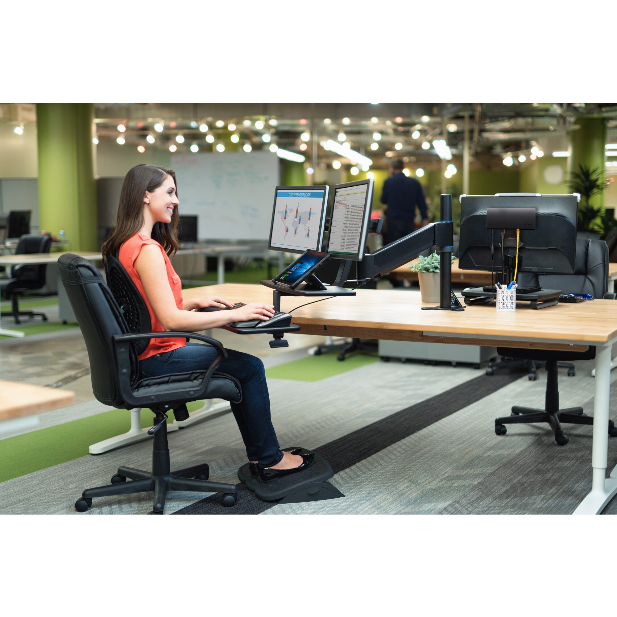Kensington Fußstütze SmartFit® SoleMate Plus schwarz Kunststoff
