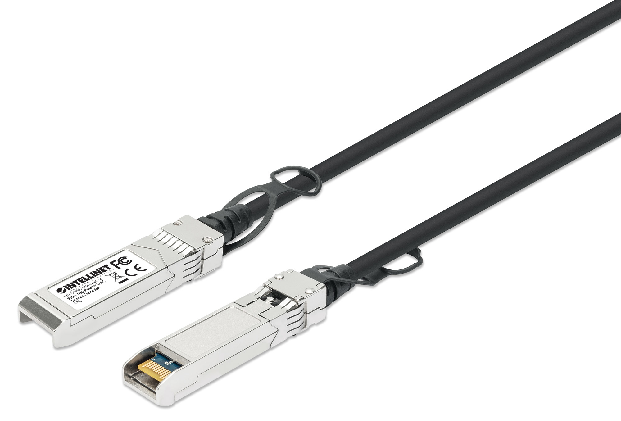 INTELLINET SFP+ 10G Passives DAC Twinax-Kabel SFP+ auf SFP+ 5 m MSA-konform Direct Attach Copper AWG 24 schwarz