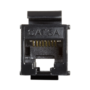 Logilink Keystone Kupplung 2X RJ45 UTP 14.6mm, Cat6A, schw.