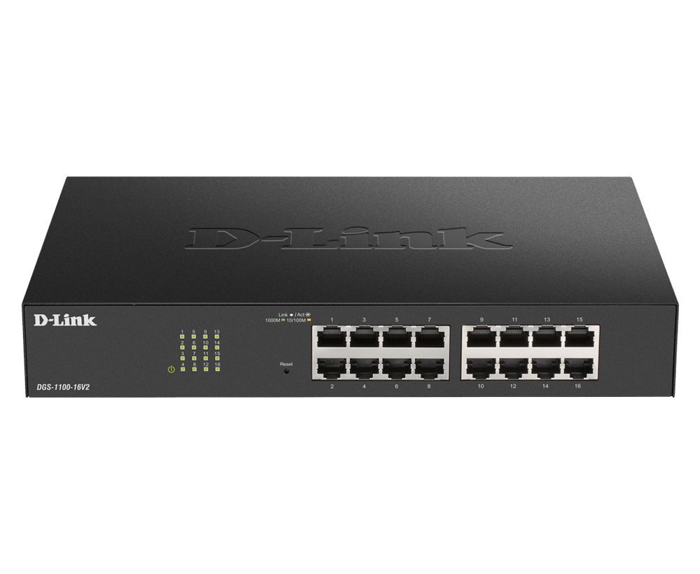 D-LINK DGS-1100-24PV2/E 24-Port Layer2 PoE Gigabit Smart Switch 24x 10/100/1000Mbit/s 12x PoE 100W Kapazität lüfterlos