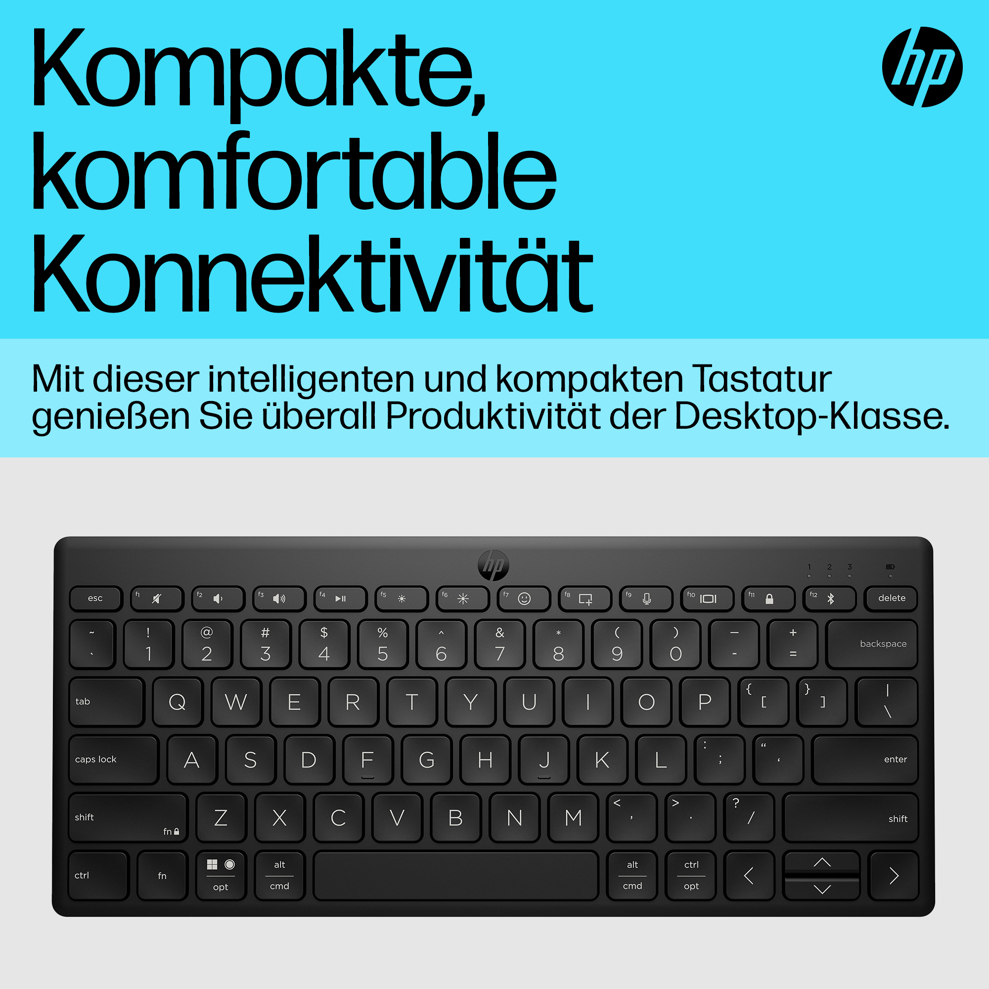HP 350 BLK Compact Multi-Device Keyboard GR (P)