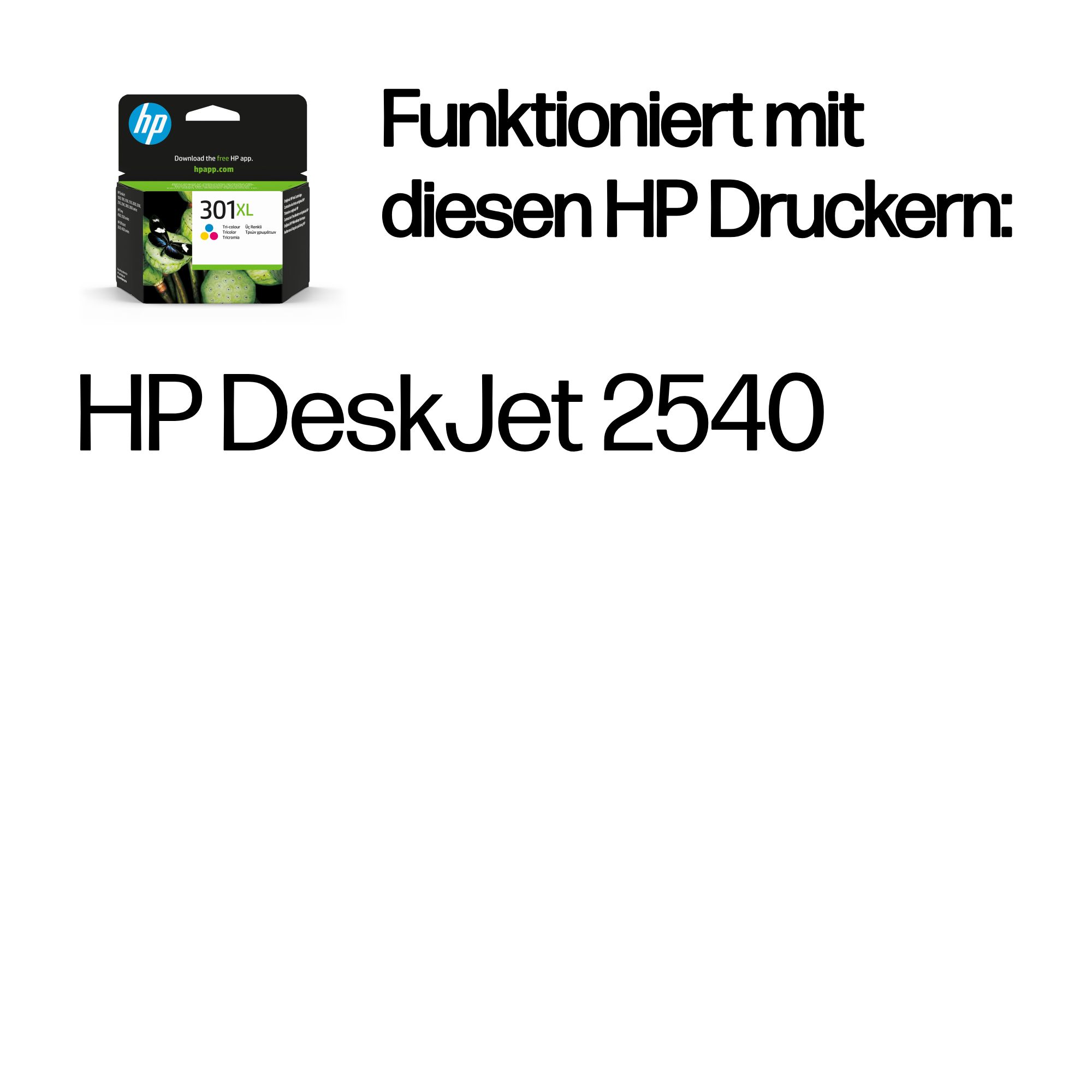 HP 301XL Dreifarbig Tintenpatrone 6ml