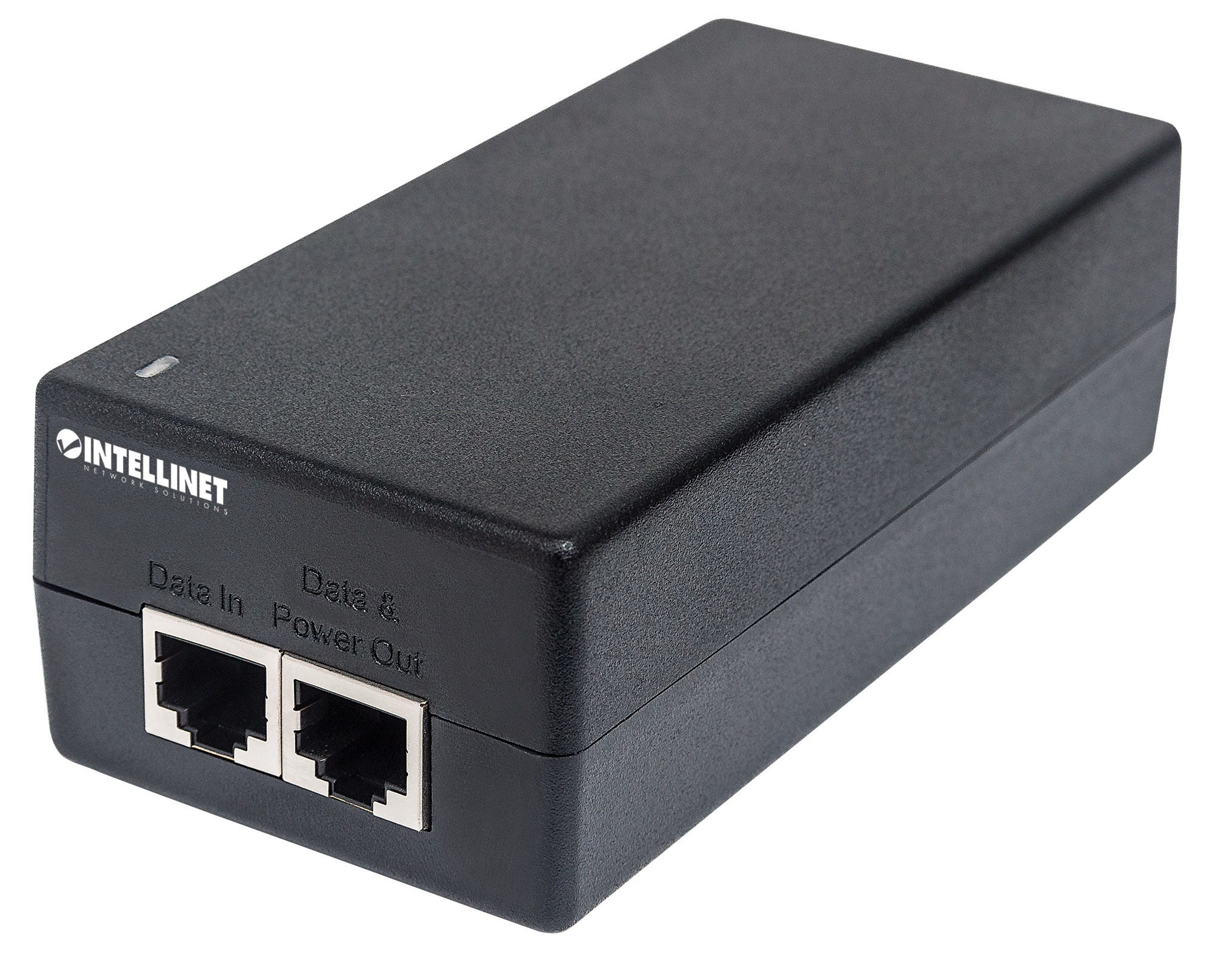 INTELLINET Gigabit Ultra PoE+ Injektor 1 x 60 Watt-Port IEEE 802.3at/af-konform Kunststoffgehaeuse