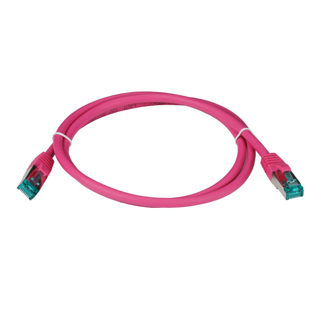 EFB RJ45 Patchkabel S/FTP Cat6A LSZH Magenta Laenge 2m 4x2xAWG27/7 nach TIA/EIA568B geschirmt Uebertragungsstandards 10Gbit