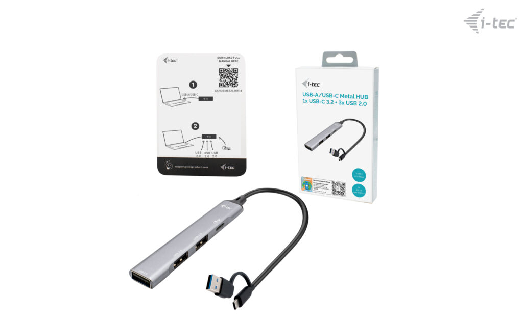 I-TEC USB-A/USB-C 4 PORT HUB 1X USB-C 3.1+3X USB 2.0