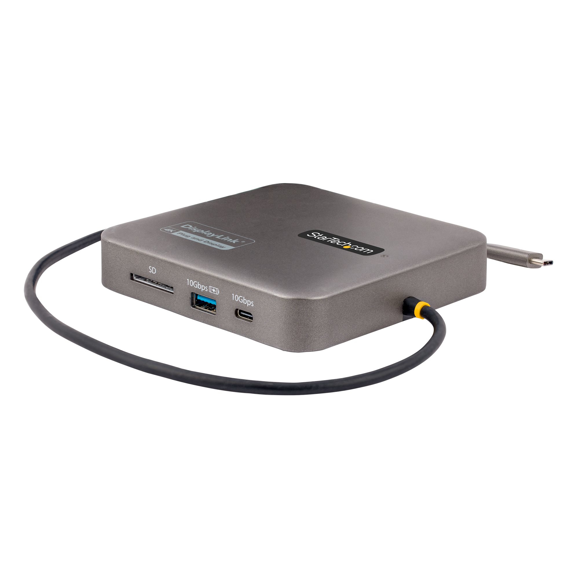 STARTECH.COM USB C Multiport Adapter Dual 4K 60Hz HDMI 2-Port 10Gbps USB-A/USB-C 3.1 Hub USB C Mini Dock 100W USB PD/GbE/SD