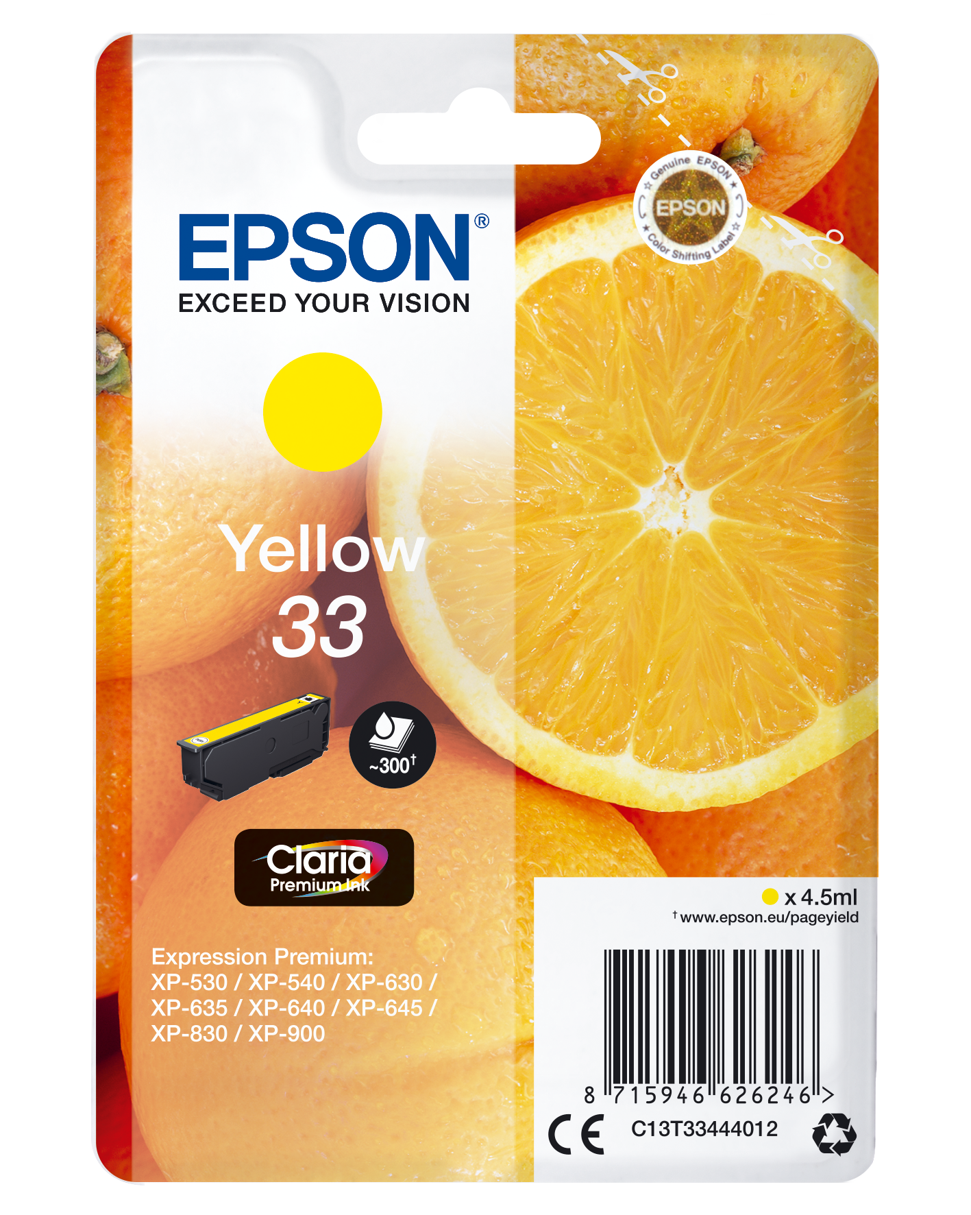 EPSON 33 / T3344 (Orangen) gelb Druckerpatrone