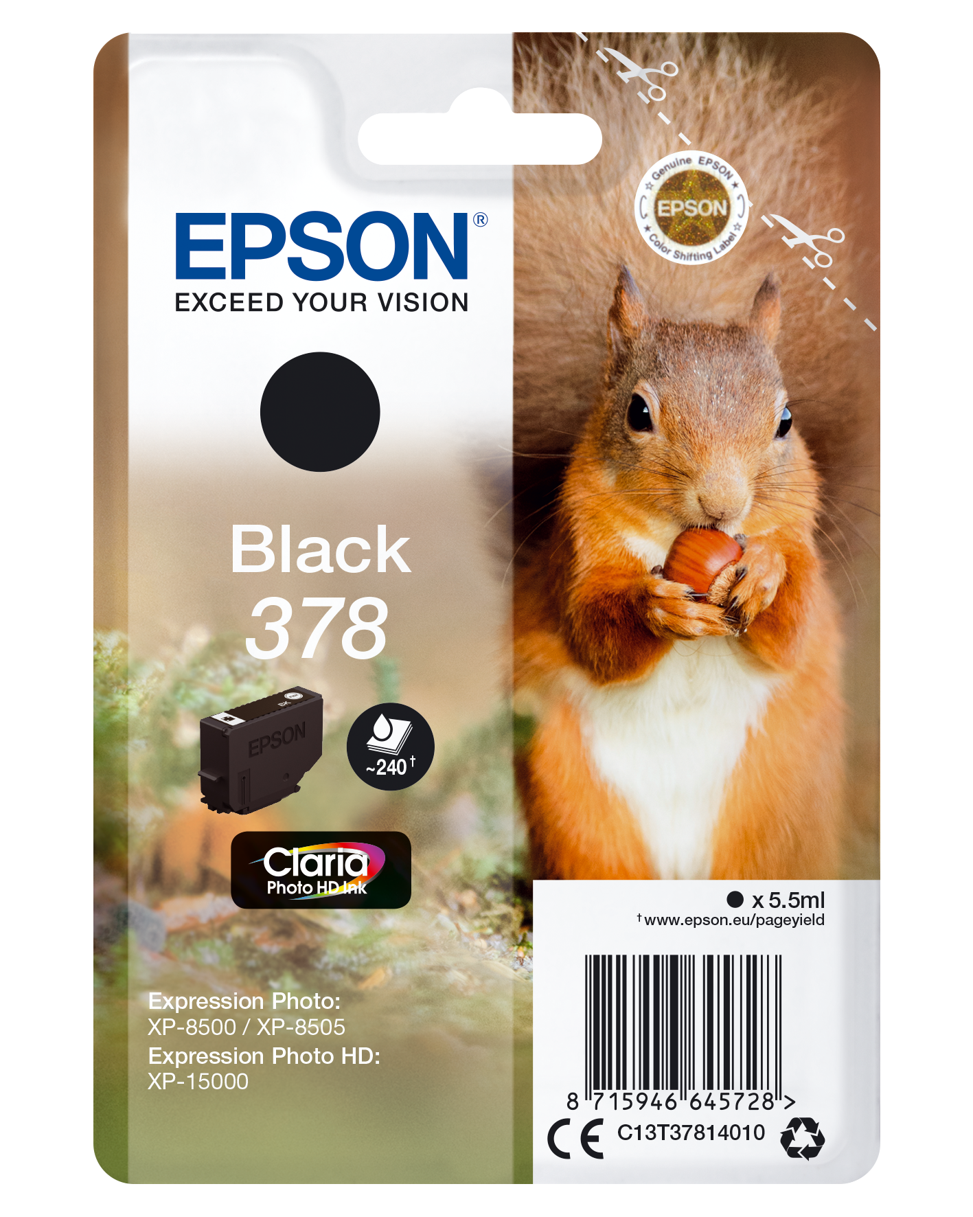 EPSON 378/T37814 (Eichhörnchen) schwarz Druckerpatrone