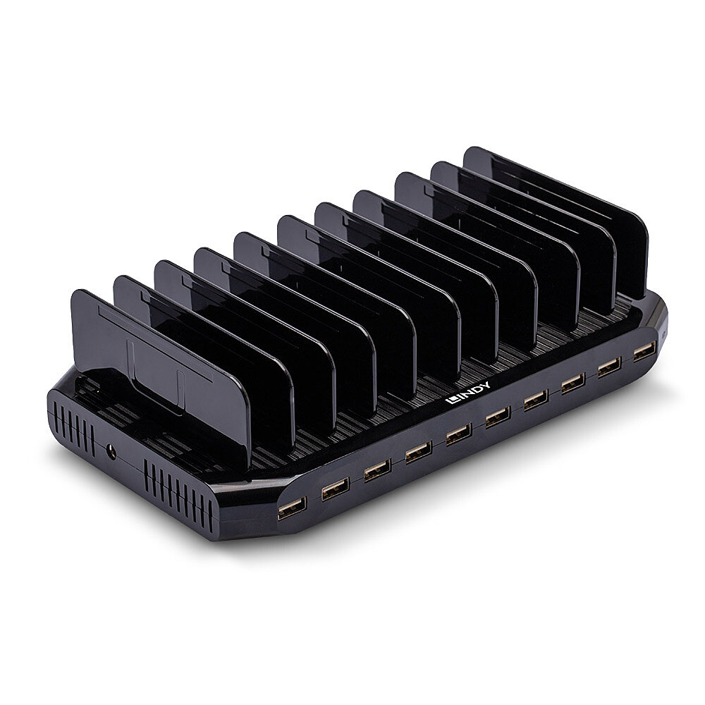 LINDY USB-Ladestation fuer 10 Tablets Smartphones