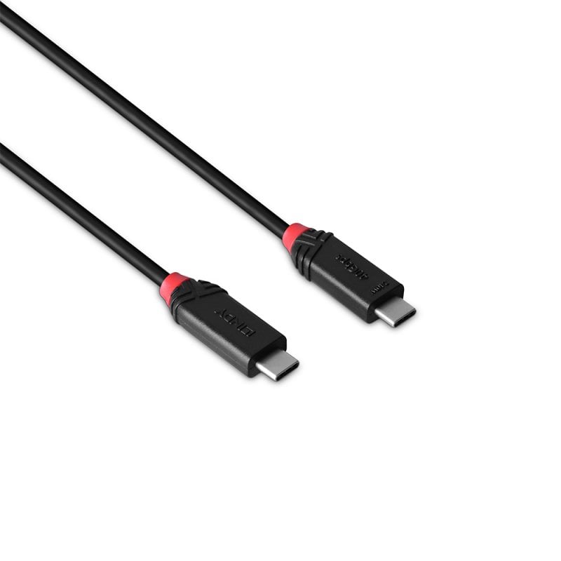 LINDY 0,5m USB4 240W Typ C Kabel Black Line