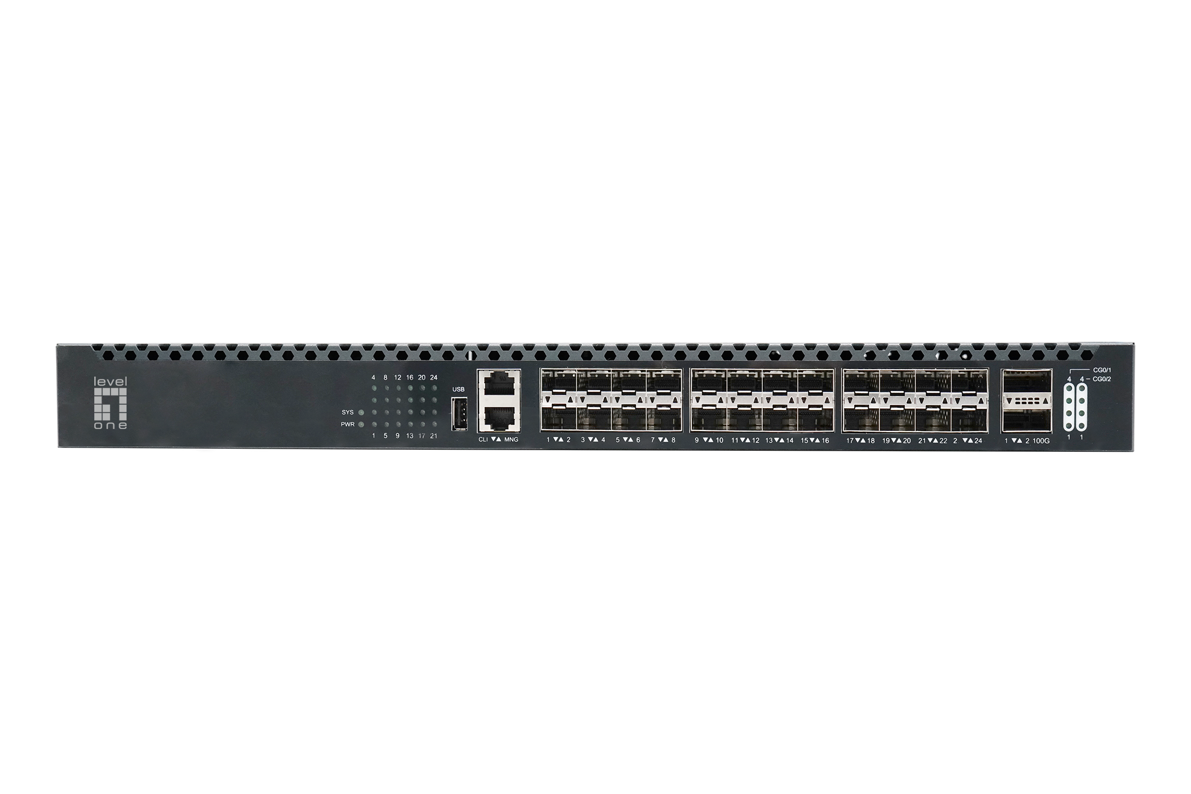 LevelOne Switch 24x10GSFP+/2x100GQSFP+ TOR 19 Managed L3