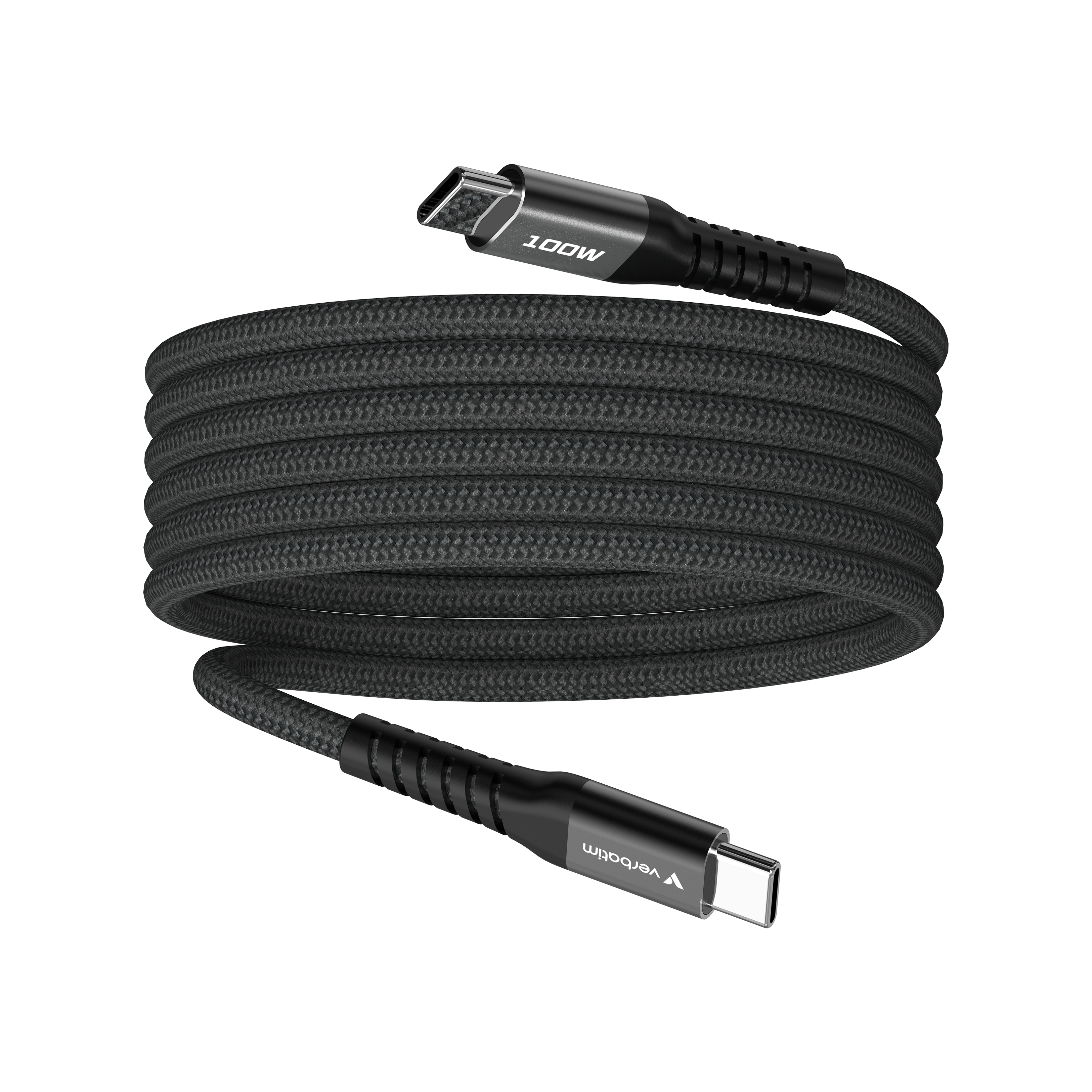 verbatim Sync & Charge Magnetkabel Ladekabel schwarz, Kabellänge: 1,2 m, 100 W