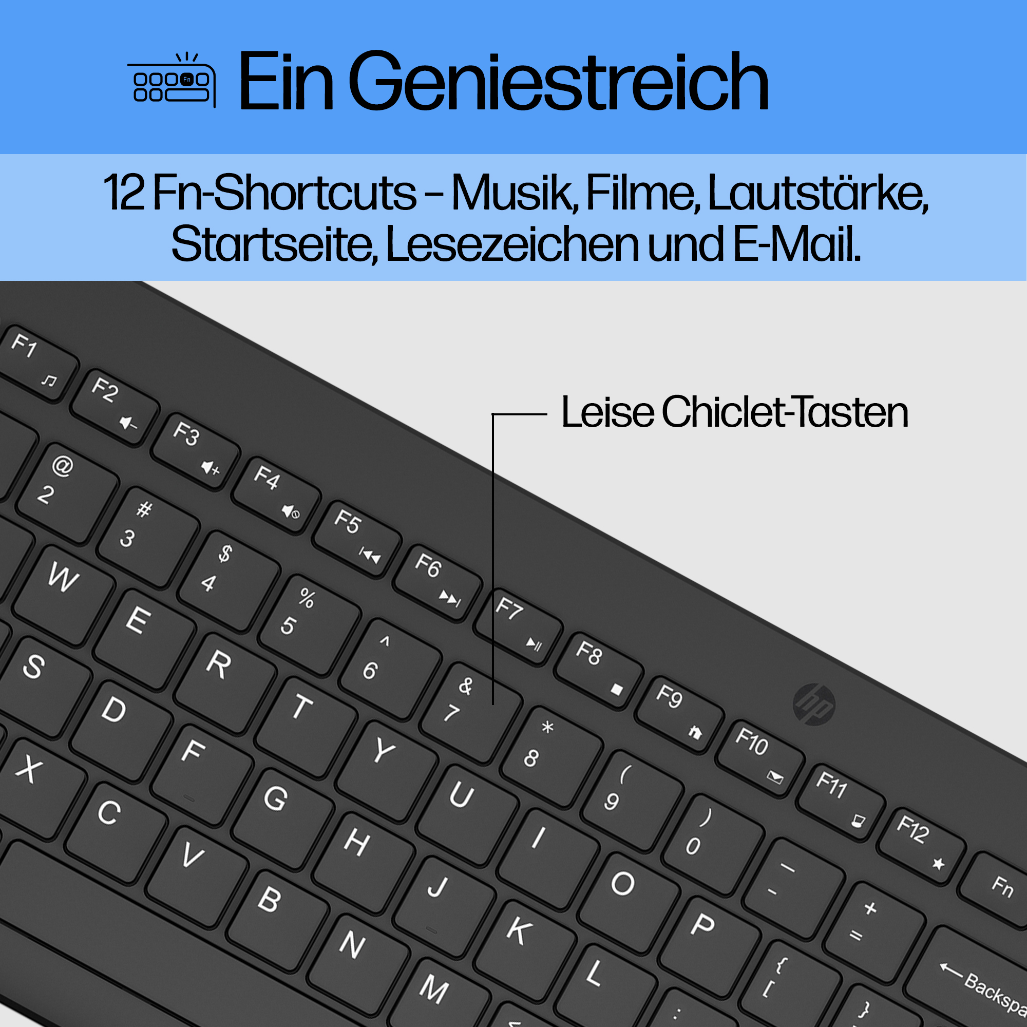 HP 330 Wireless Mouse & Keyboard Combination Tastatur und maus set GR (P)