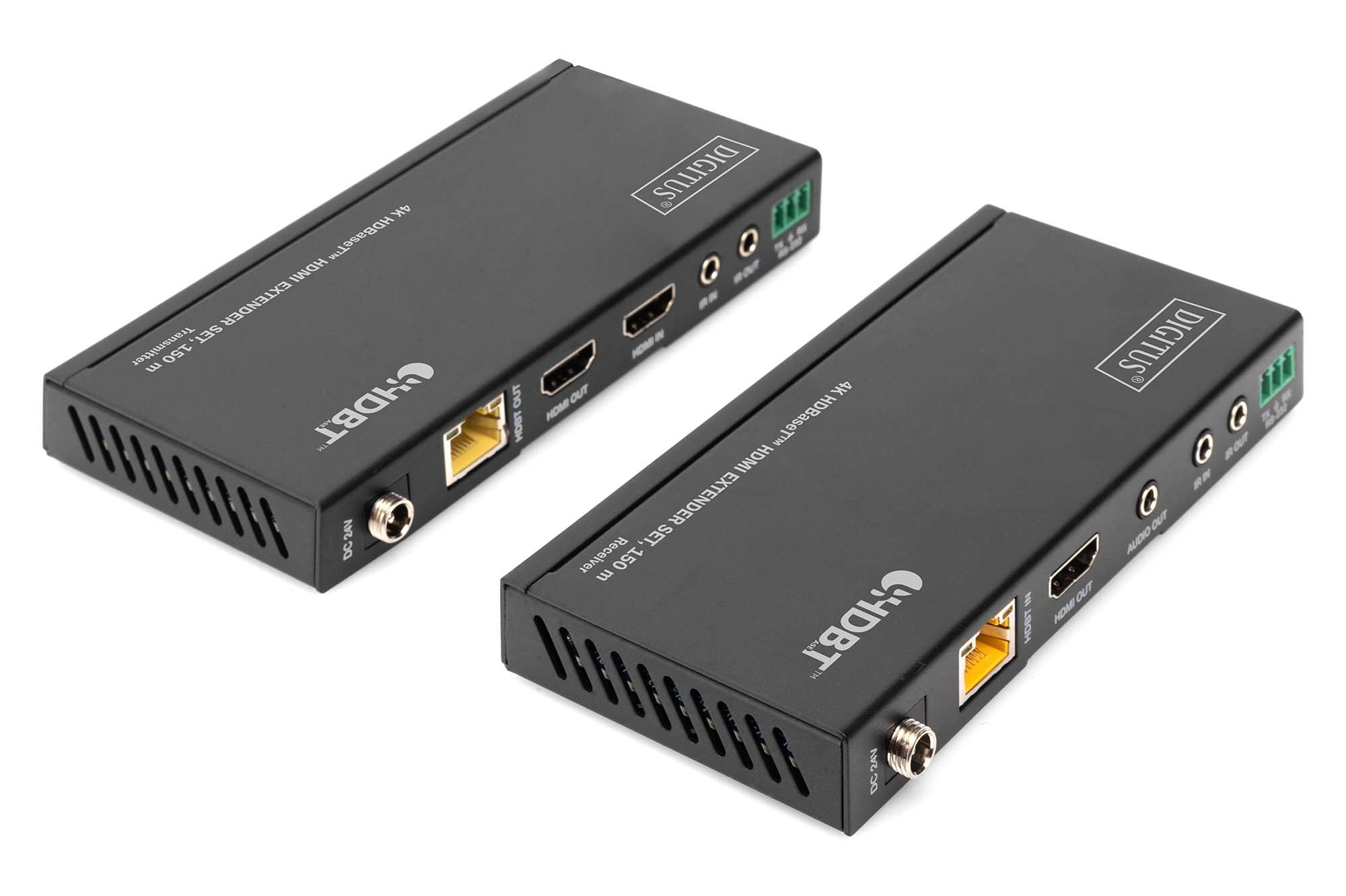 DIGITUS HDBaseT HDMI Extender Set 150m 4K/60Hz 18 Gbps YUV 4:4:4 HDR