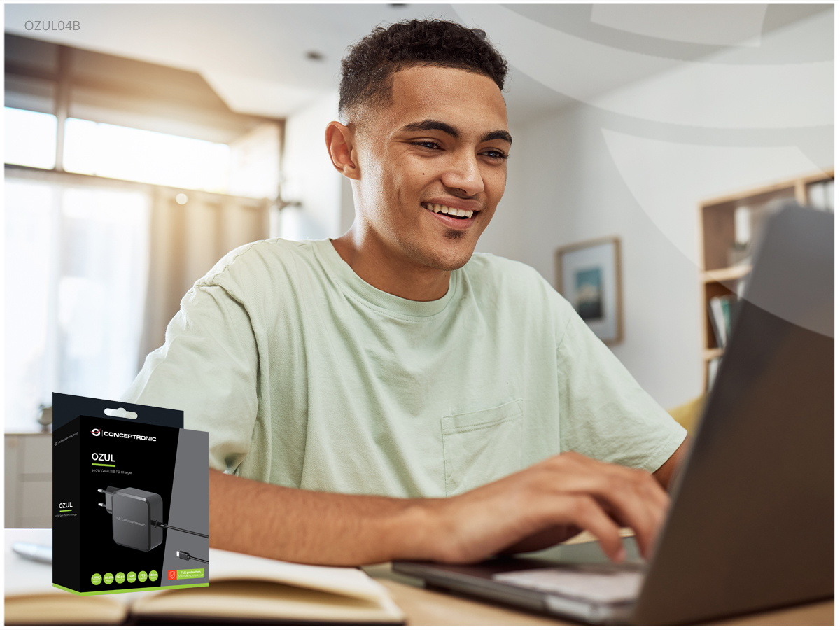CONCEPTRONIC Ladegerät 1Port GaN USB-C Desk 100WPD3.0/PPS sw