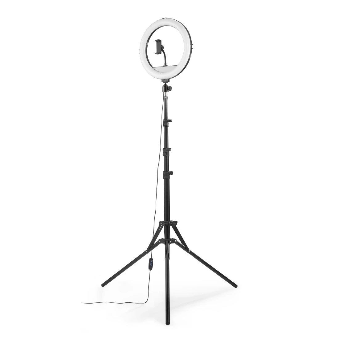 hama SpotLight Steady 120 III LED Ringlicht mit Stativ schwarz 10 Watt