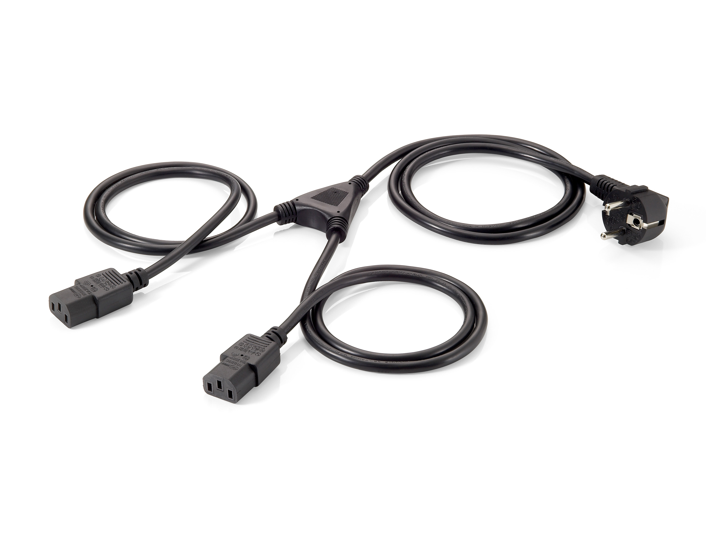 Equip Y-Netzanschlusskabel Schuko->2xIEC C13 St/Bu 1.80m PVC Polybeutel