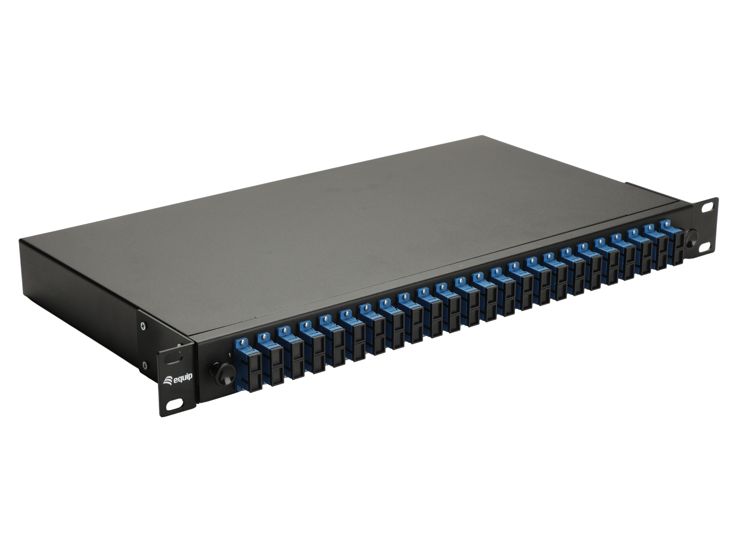 Equip LWL-Spleißkasten 24-Port SC-Duplex OS2 1U komplett sw