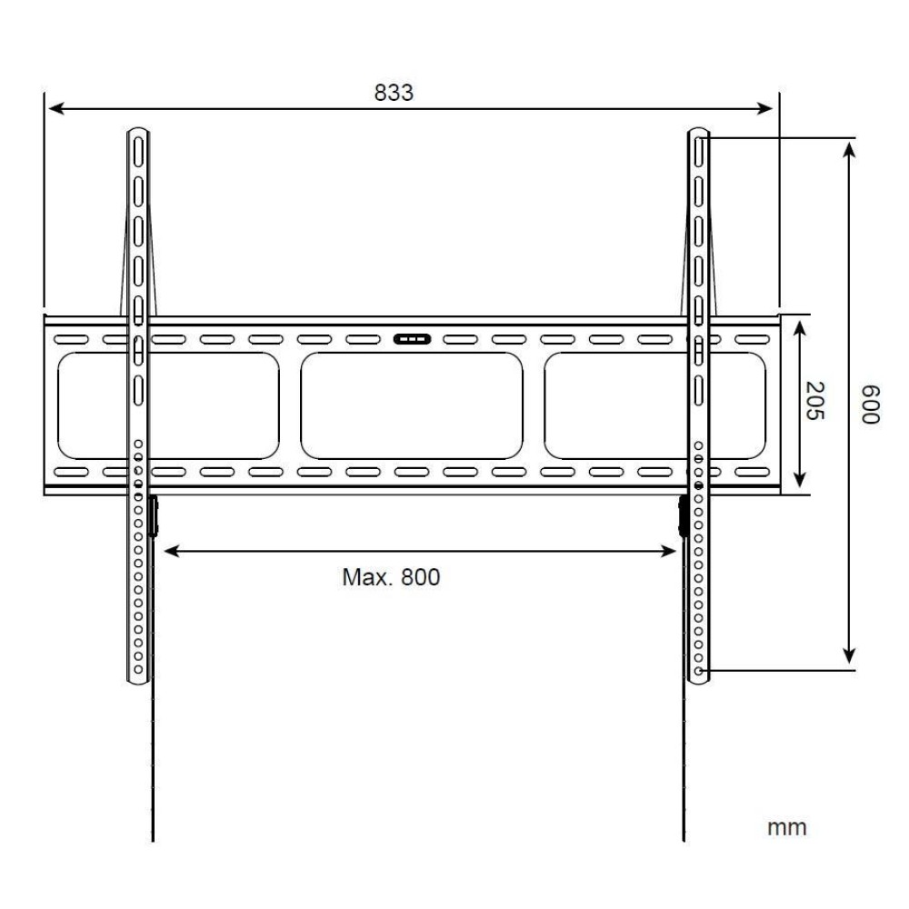 Techly Wandhalterung LCD TV LED 42-80 Slim fixed H600mm