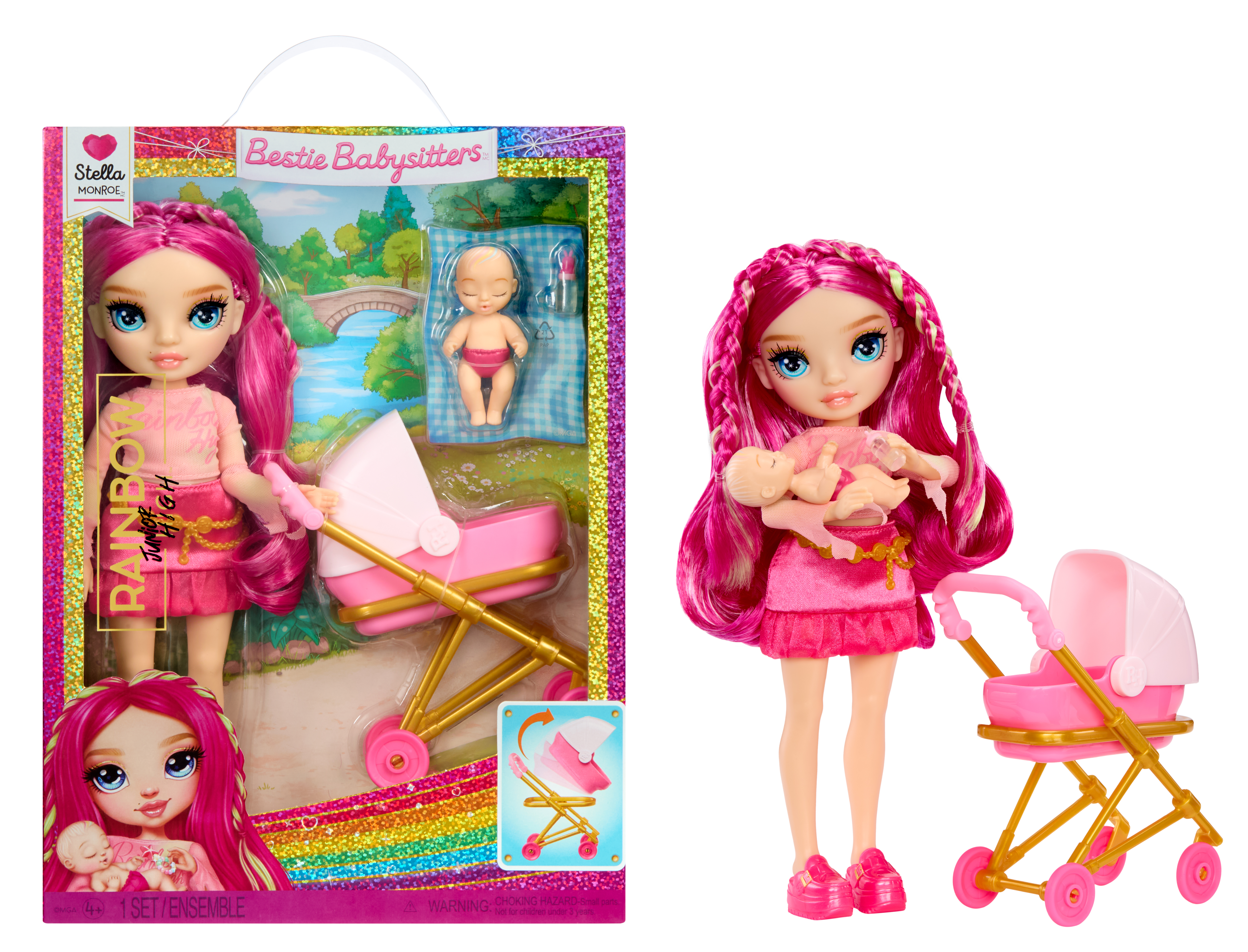 Rainbow High Jr. High Bestie Babysitters - Stella Monroe, Puppe